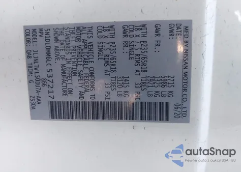 2020 Infiniti Qx60 Luxe Awd from USA, damaged, VIN 5N1DL0MM6LC537217